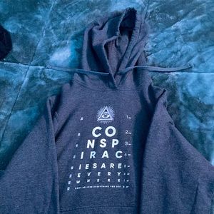 “conspiracies are everywhere” pullover hoodie